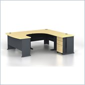 Bush Series A 4-Piece U-Shape Right-Hand Computer Desk in Beech