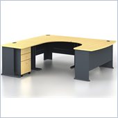 Bush Series A 4-Piece U-Shape Left-Hand Computer Desk in Beech