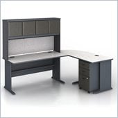 Bush Series A 4-Piece L-Shape Computer Desk in Slate
