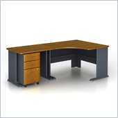 Bush Series A 3-Piece Corner Computer Desk in Natural Cherry