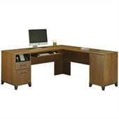 Bush Achieve 70 L-Shape Computer Desk in Warm Oak