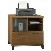 Bush Achieve Lateral File and Printer Stand in Warm Oak