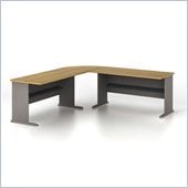 Bush Series A 3-Piece L-Shape Computer Desk in Light Oak