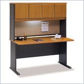 Bush Series A 60 Computer Desk with Hutch in Natural Cherry