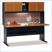Bush Series A 72 Computer Desk with Hutch in Natural Cherry