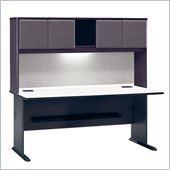 Bush Series A 72 Computer Desk with Hutch in Slate