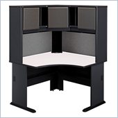 Bush Series A 48 Corner Computer Desk with Hutch in Slate