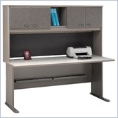 Bush Series A 72 Computer Desk with Hutch in Pewter
