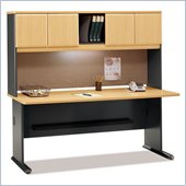 Bush Series A 72 Computer Desk with Hutch in Beech