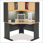 Bush Series A 48 Corner Computer Desk with Hutch in Beech