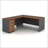 Bush Series C 3-Piece L-Shape Computer Desk in Auburn Maple