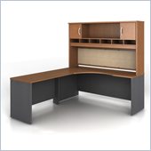 Bush Series C 3-Piece Left-Hand Corner Computer Desk in Auburn Maple