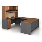 Bush Series C 5-Piece U-Shape Computer Desk in Auburn Maple