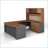 Bush Series C 4-Piece U-Shape Right-Hand Computer Desk in Auburn Maple