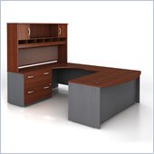 Bush Series C 4-Piece U-Shape Left-Hand Computer Desk in Hansen Cherry