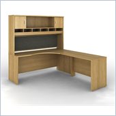 Bush Series C 3-Piece Right-Hand Corner Computer Desk in Light Oak