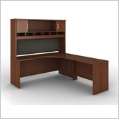 Bush Series C 3-Piece Right-Hand Corner Computer Desk in Mahogany