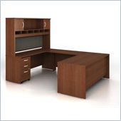 Bush Series C 5-Piece U-Shape Computer Desk in Mahogany