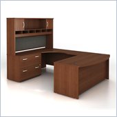 Bush Series C 4-Piece U-Shape Left-Hand Computer Desk in Mahogany