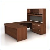 Bush Series C 4-Piece U-Shape Right-Hand Computer Desk in Mahogany