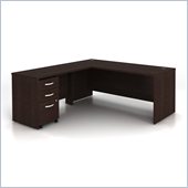 Bush Series C 3-Piece L-Shape Computer Desk in Mocha Cherry