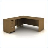 Bush Series C 3-Piece Computer Desk in Warm Oak