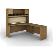 Bush Series C 3-Piece Right-Hand Corner Computer Desk in Warm Oak