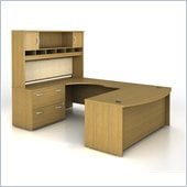 Bush Series C 4-Piece U-Shape Left-Hand Computer Desk in Warm Oak