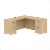 Bush 300 Series 66 L-Shape Computer Desk in Natural Maple