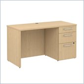 Bush 300 Series 48 Single Pedestal Credenza in Natural Maple