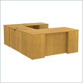 Bush 300 Series 66 U-Shape Executive Desk in Modern Cherry