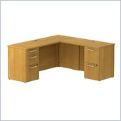 Bush 300 Series 66 L-Shape Computer Desk in Modern Cherry