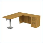 Bush 300 Series 72 L-Shape Computer Peninsula Desk in Modern Cherry
