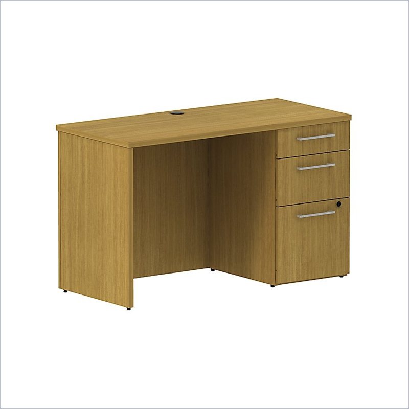 Bush 300 Series 48 Single Pedestal Credenza in Modern Cherry