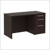 Bush 300 Series 48 Single Pedestal Credenza in Mocha Cherry