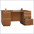 Bush Furniture Milano Golden Anigre 60 Inch Double Pedestal Desk by Bush