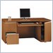 Bush Furniture Milano 66" Wood Kneespace Credenza in Golden Anigre