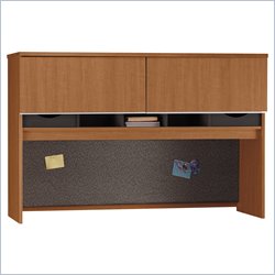 Bush Furniture Milano Golden Anigre 66 Inch Credenza Hutch