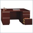 Bush Furniture Milano Harvest Cherry 60 Inch Double Pedestal Desk by Bush
