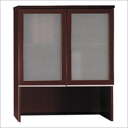Bush Furniture Milano Harvest Cherry Bookcase Hutch with Glass Doors 51582 SM2 Bush Furniture Milano Harvest Cherry Bookcase Hutch with Glass Doors