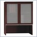 Bush Furniture Milano Harvest Cherry Bookcase Hutch with Glass Doors