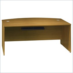 Bush Furniture Quantum 72 Bow Front  Wood Credenza Desk in Modern Cherry
