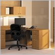 ADD TO YOUR SET: Bush Quantum Modern Cherry 42 Inch Right Return with Pedestal