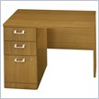 ADD TO YOUR SET: Bush Quantum Modern Cherry 42 Inch Left Return with Pedestal