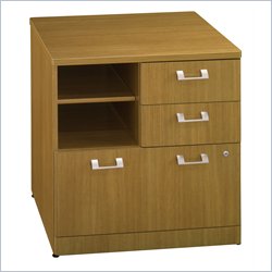 Bush Furniture Quantum 30 1 Drawer Lateral Wood File Cabinet in Modern Cherry