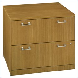 Bush Furniture Quantum 36 2 Drawer Lateral Wood File Storage Cabinet in Modern Cherry