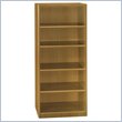 ADD TO YOUR SET: Bush Quantum 5 Shelf Standard Wood Bookcase in Modern Cherry