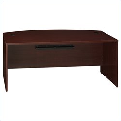 Bush Furniture Quantum 72 Bow Front Wood Credenza Desk in Harvest Cherry