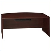 Bush Quantum 72 Bow Front Wood Credenza Desk in Harvest Cherry
