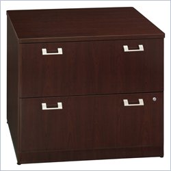 Bush Furniture Quantum 36 2 Drawer Lateral Wood File Storage Cabinet in Harvest Cherry